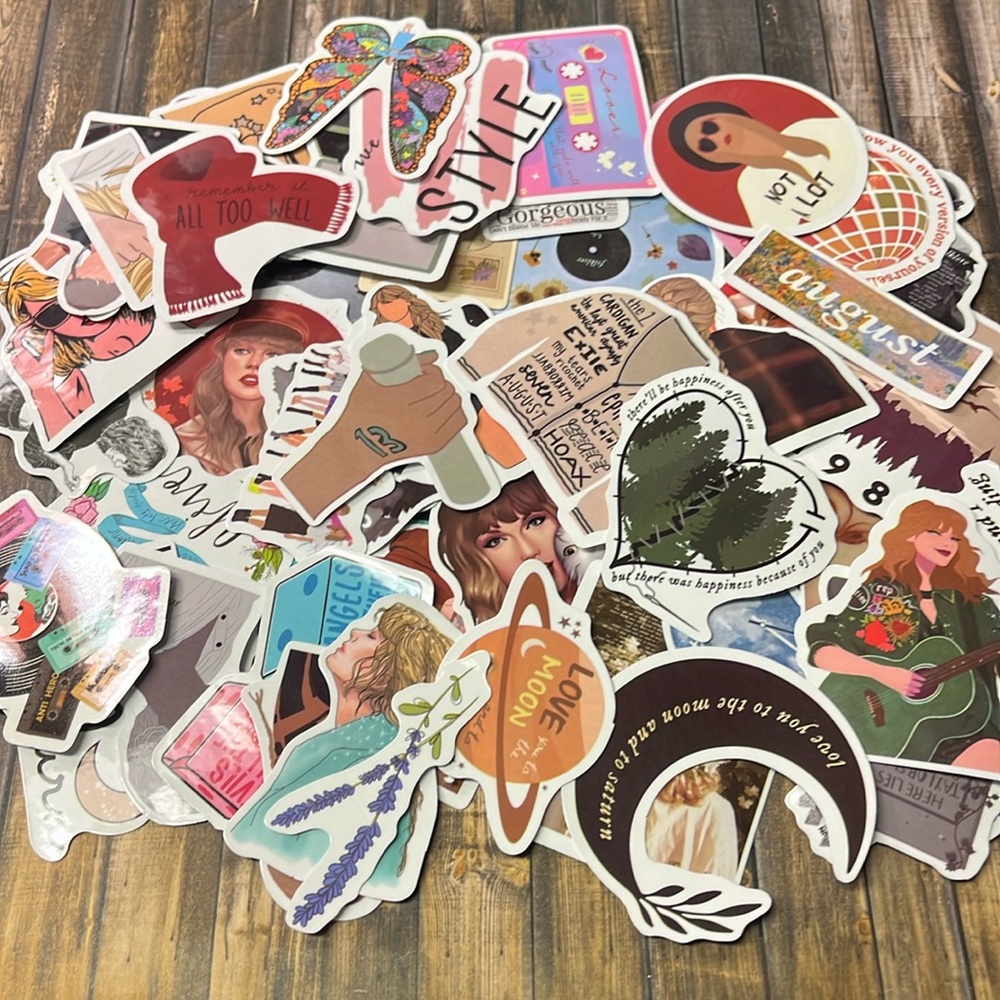 5for$10 Singer Taylor Swift Red Album 50Pc Stickers Waterbottle, Notebook